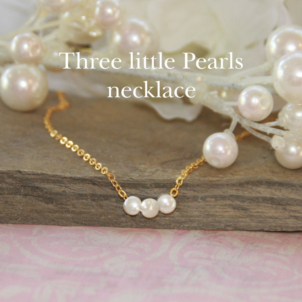 Three Little Pearls So sweet Necklace