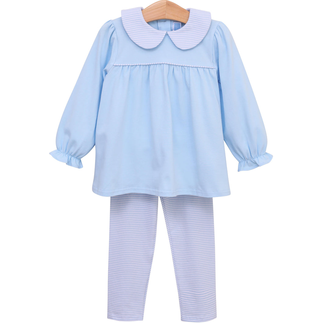 Abigail Pants Set- Light Blue