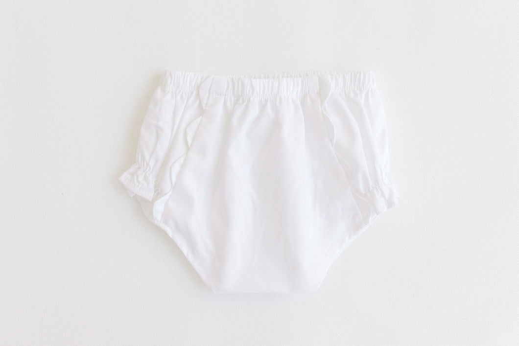 Diaper Cover- White Scallops