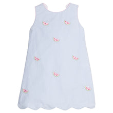 Load image into Gallery viewer, Embroidered Bow Back Dress- Watermelon
