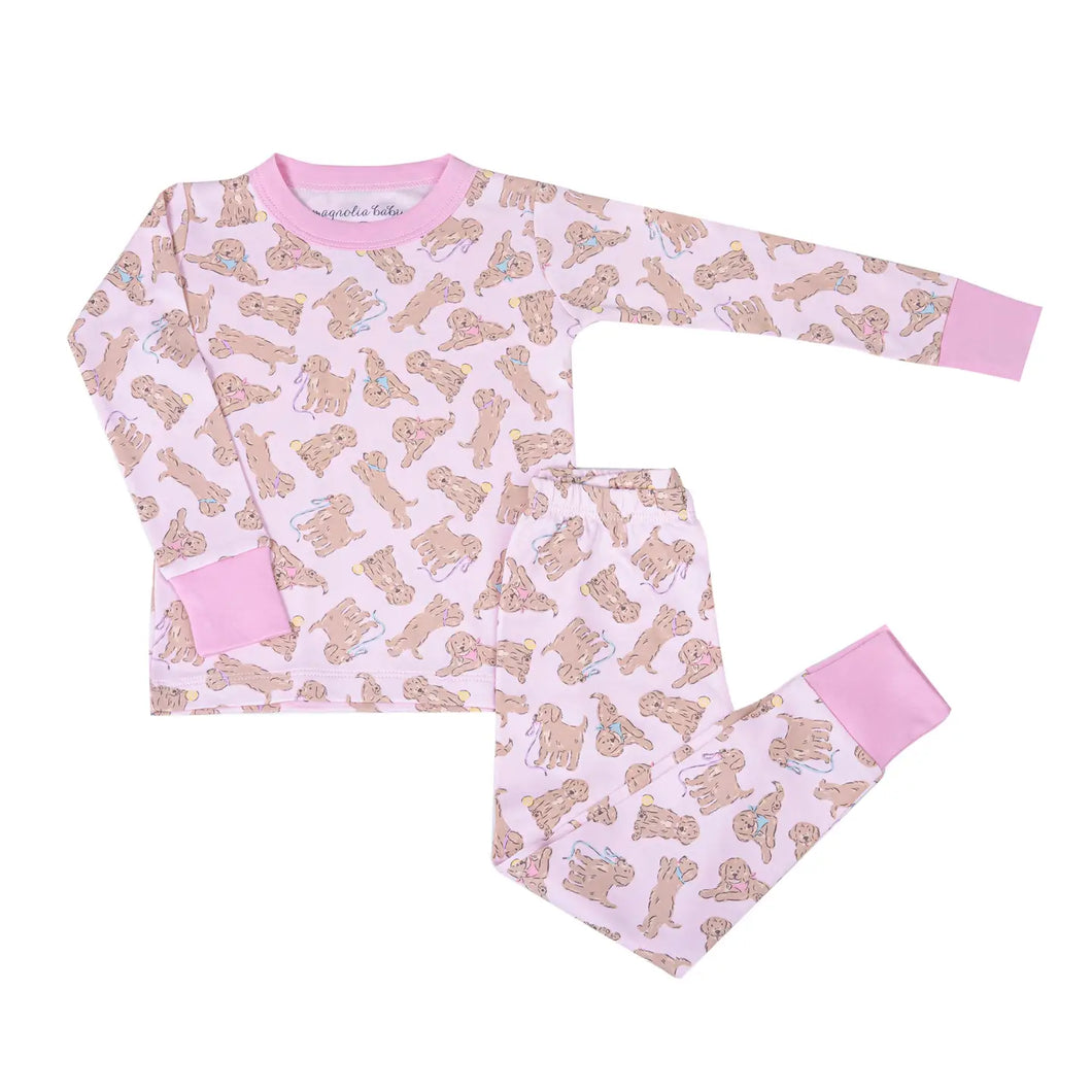 Golden Pup Pajamas- Pink