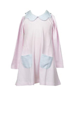 Load image into Gallery viewer, Pink Stripe Scallop Dress
