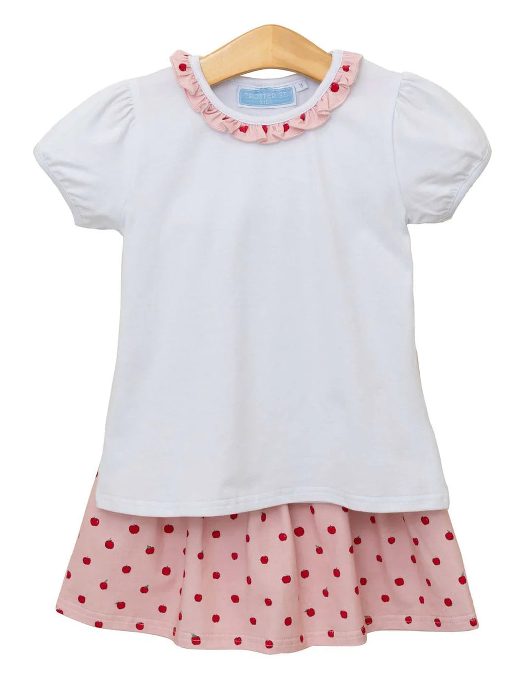 Apple Print Skort Set
