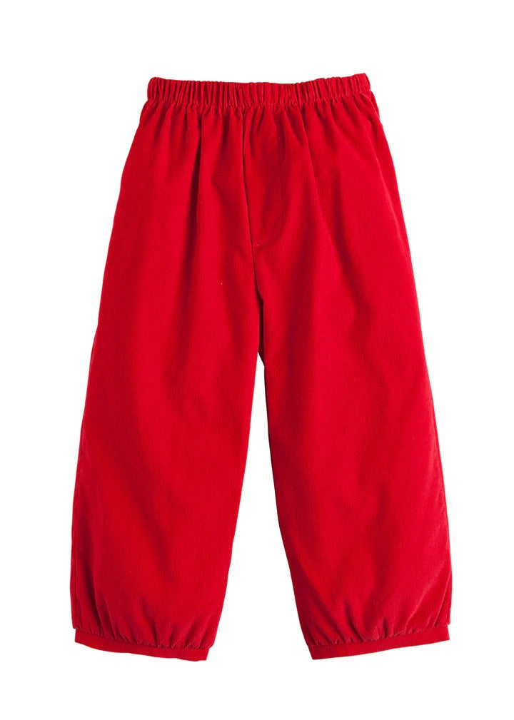 Banded Pant- Red Corduroy