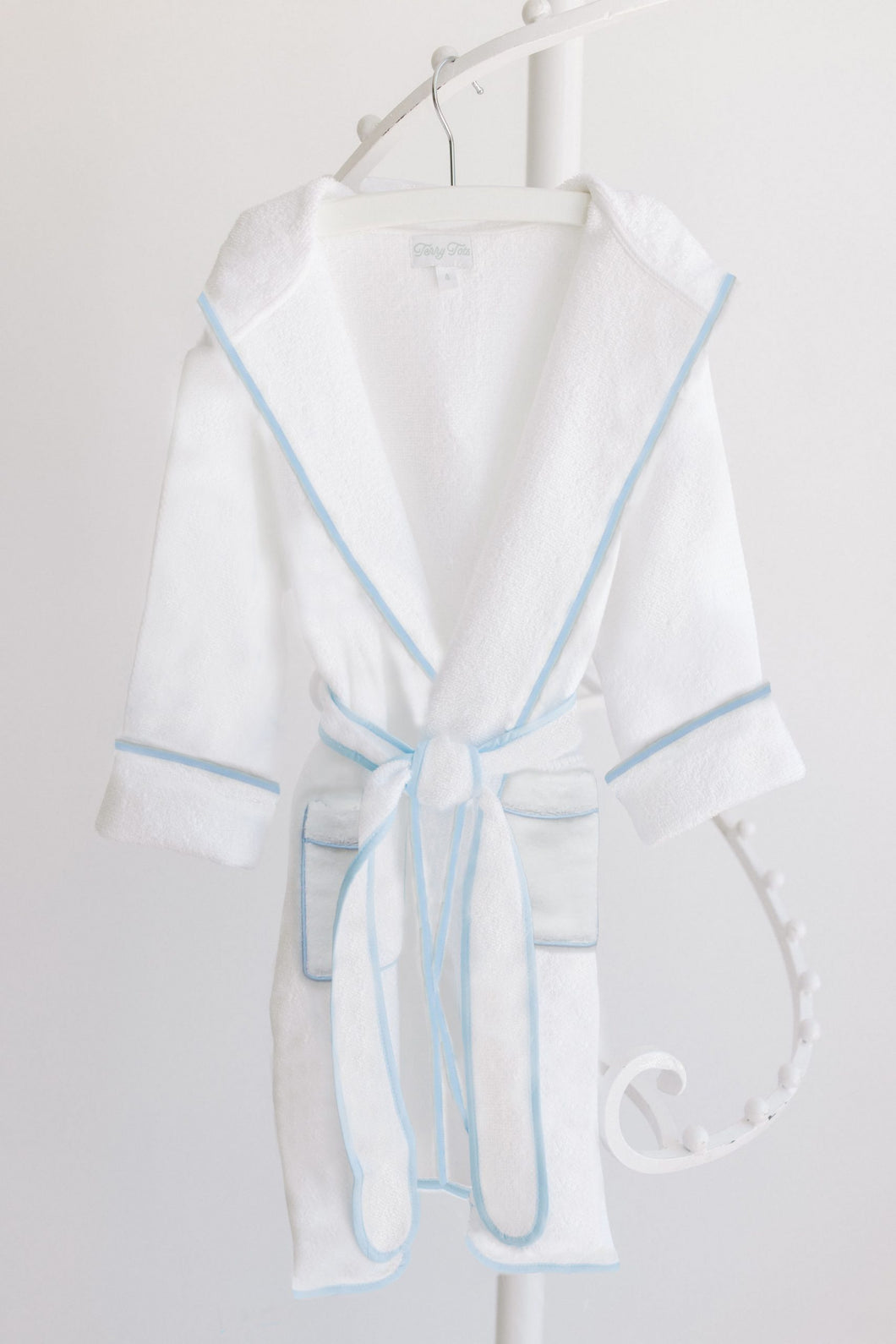 Bathrobe- Blue Trim