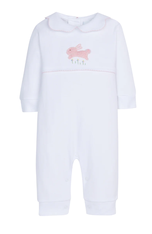 Crochet Playsuit - Pink Bunny