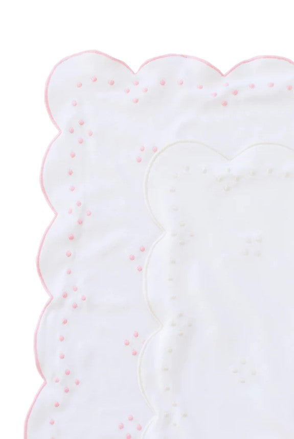 Scalloped Receiving Blanket - Ecru