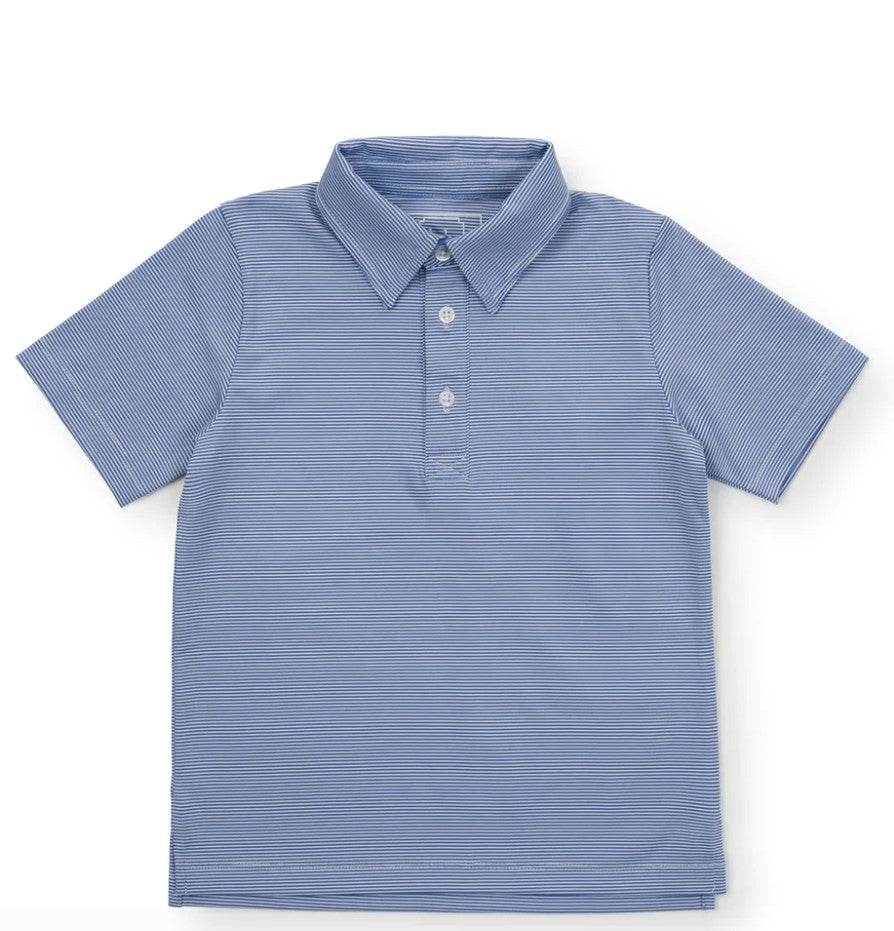 Will Performance Polo - Blue/White Stripe