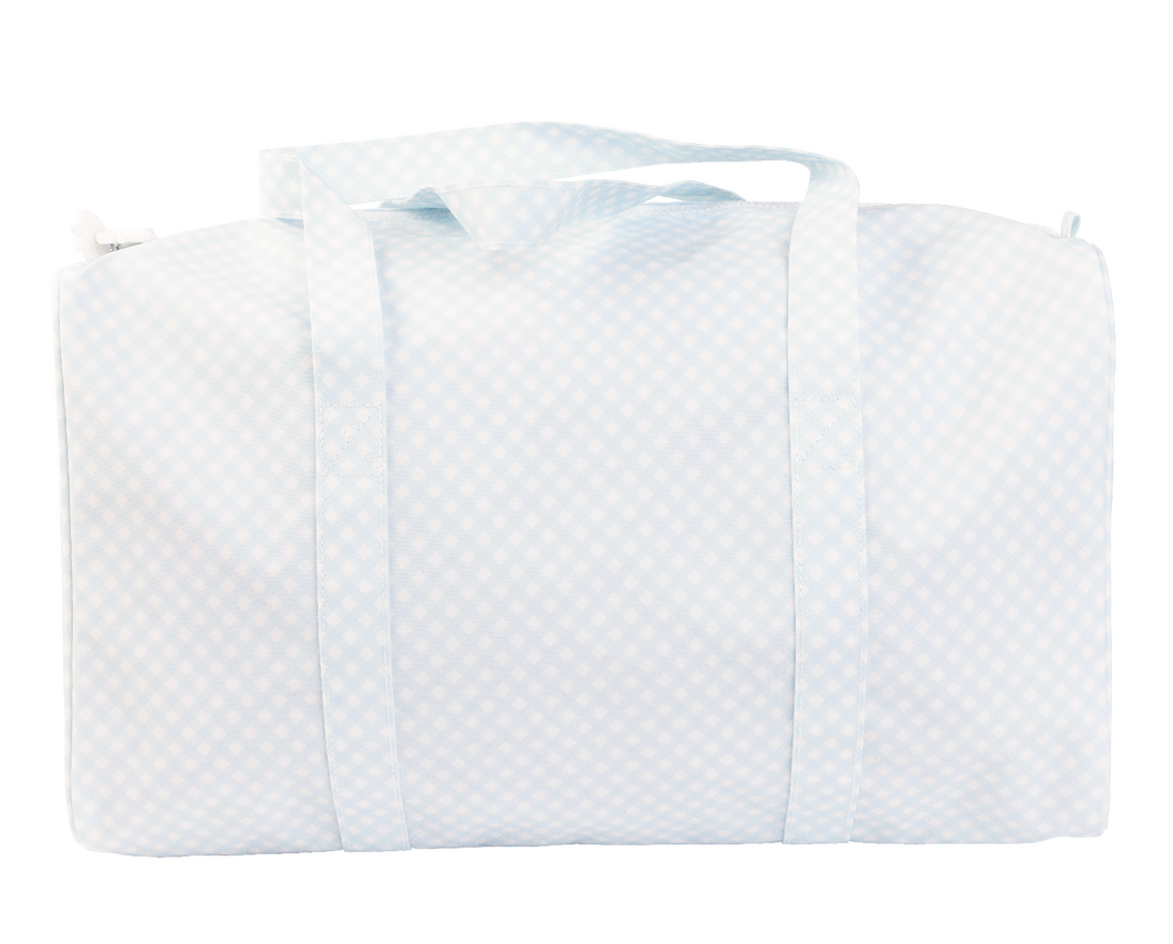 The Duffle Bag- Blue Gingham