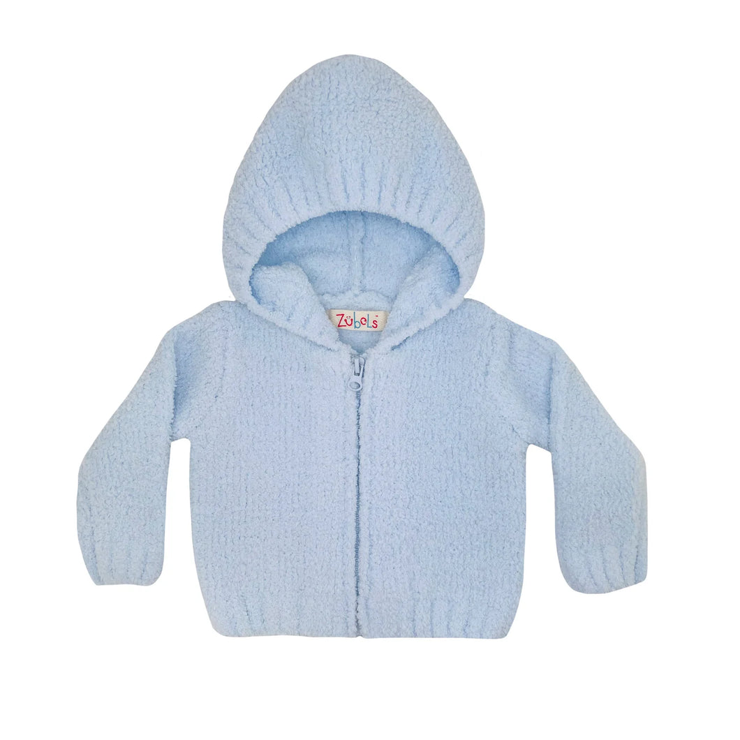 Chenille Hoodie- Blue