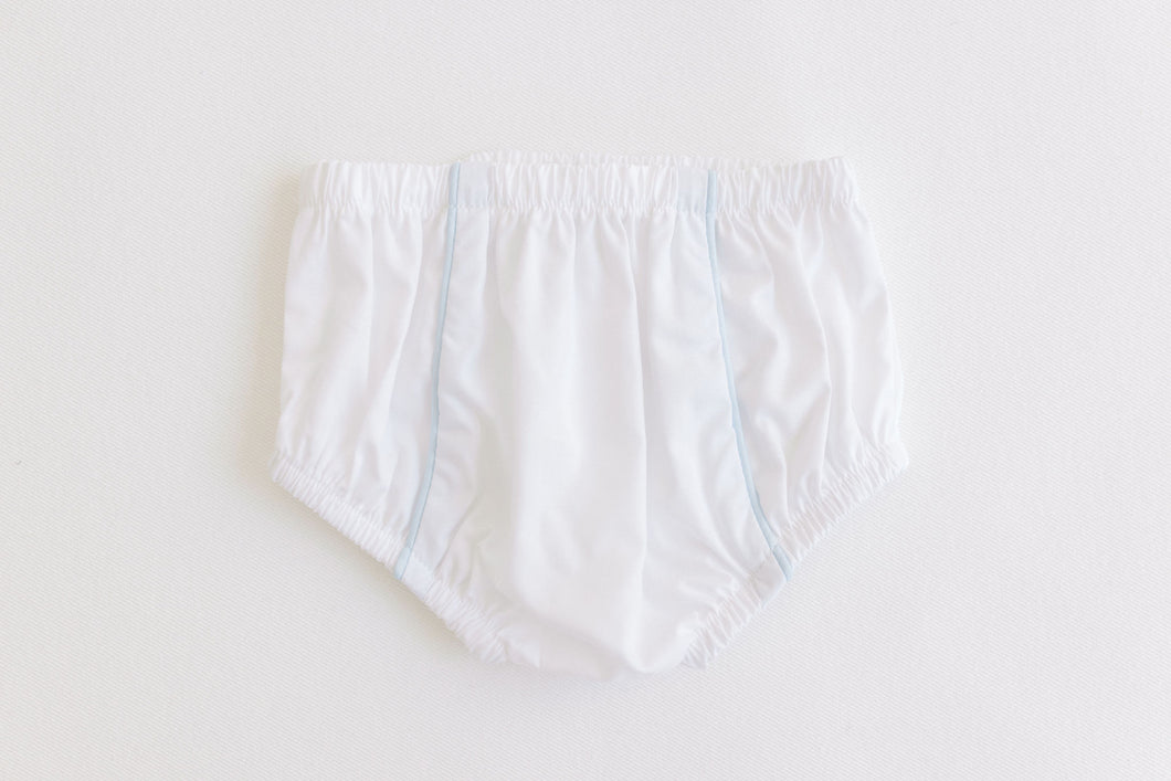 Diaper Cover- Blue Trim