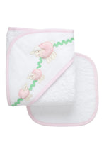 Load image into Gallery viewer, Lamb Hooded Towel &amp; Washcloth Set
