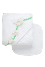 Load image into Gallery viewer, Lamb Hooded Towel &amp; Washcloth Set

