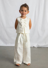 Load image into Gallery viewer, Girls Linen Bow Top
