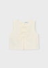 Girls Linen Bow Top