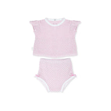 Load image into Gallery viewer, Knit Flutter Sleeve Diaper Set with Bows
