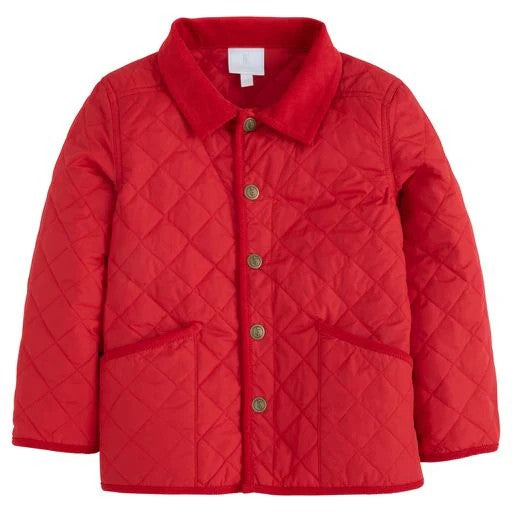 Classic Quilted Jacket- Red