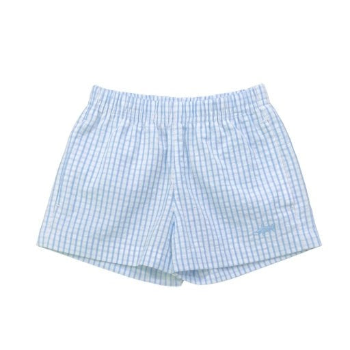 Napels Seersucker Short- Seaside White Plaid