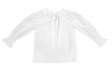 Load image into Gallery viewer, White Lace Peter Pan Collar Tie Back Shirt
