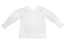 Load image into Gallery viewer, White Lace Peter Pan Collar Tie Back Shirt
